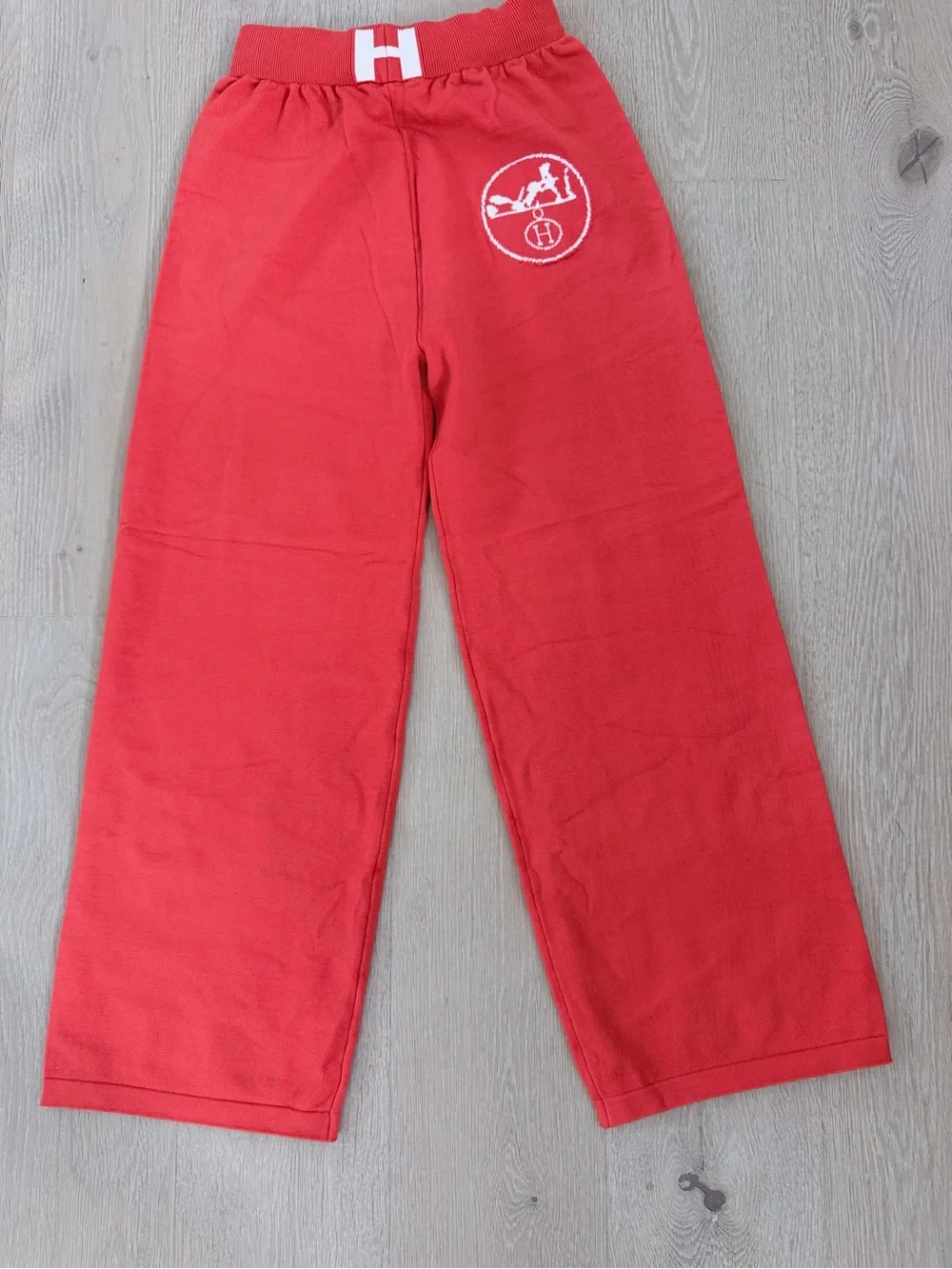Orange Hoodie & Jogger Set Tracksuit Lounge set with Wide Leg pants size S